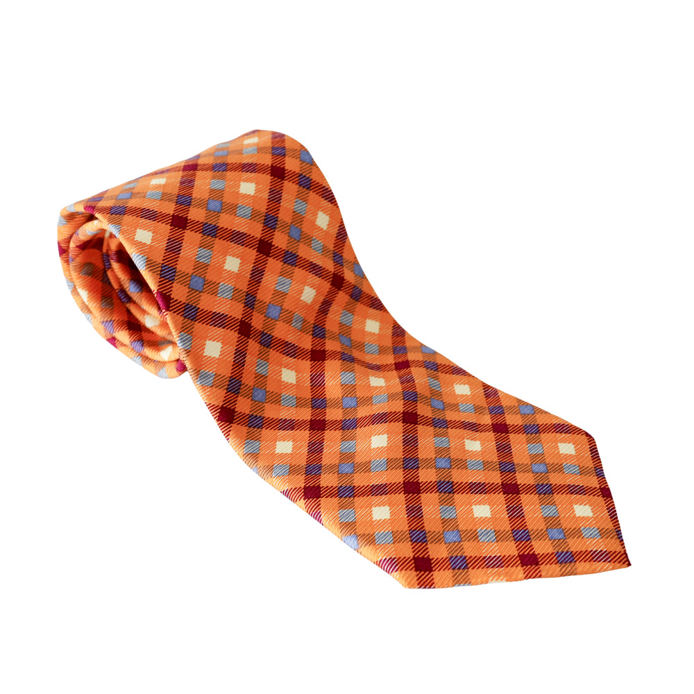 Barbara Blank USA Silk Plaid Necktie Business Preppy Academia Ivy Wedding Retro